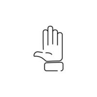 levantando mãos para comemoro linha arte vetor ícone para apps e sites emoji ícones.