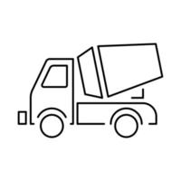 cimento misturador caminhão ícone isolado placa símbolo vetor ilustração - Alto qualidade Preto estilo vetor ícones e construir.