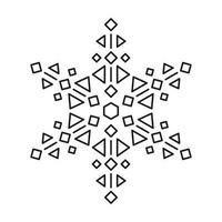 floco de neve ícone em branco fundo. Natal e inverno ou Novo ano simétrico Projeto. vetor