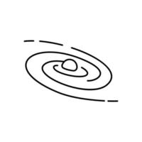 leitoso caminho galáxia linha ícone vetor. leitoso caminho galáxia placa. isolado contorno símbolo Preto ilustração. vetor
