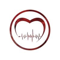 coração e cardiograma ícone. médico e saúde Cuidado tema. vetor ilustração