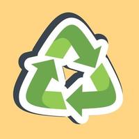 adesivo reciclado pacote. embalagem símbolo elementos. Boa para impressões, cartazes, logotipo, produtos embalagem, sinal, expedição, etc. vetor