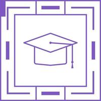 ícone de vetor de boné de pós-graduação