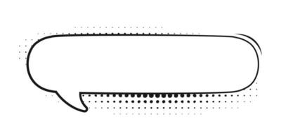 retro em branco quadrinho discurso bolha quadro, Armação com Preto meio-tom sombras. vetor ilustração, vintage projeto, pop arte estilo
