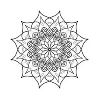 mandala e ornamental Projeto para coloração página vetor