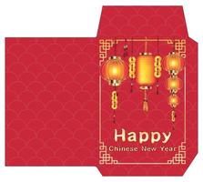 vetor de envelope de feliz ano novo chinês