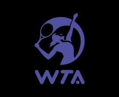 wta logotipo símbolo roxa mulheres tênis Associação Projeto vetor abstrato ilustração com Preto fundo