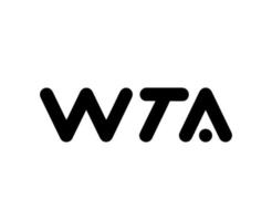 wta nome Preto logotipo mulheres tênis Associação símbolo Projeto vetor abstrato ilustração