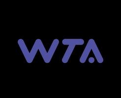 wta nome roxa logotipo mulheres tênis Associação símbolo Projeto vetor abstrato ilustração com Preto fundo