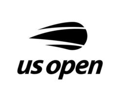nos aberto símbolo logotipo Preto torneio tênis a campeonatos Projeto abstrato vetor ilustração