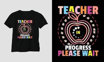 professores dia camiseta Projeto conceito criada usando tipografia citações, Educação, maçã vetor