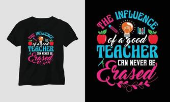 professores dia camiseta Projeto conceito criada usando tipografia citações, Educação, maçã vetor