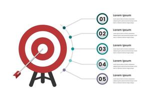 objetivo infográfico Projeto modelo para o negócio apresentação vetor