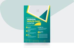 o negócio corporativo folheto Projeto médico cuidados de saúde bandeira cobrir modelo vetor