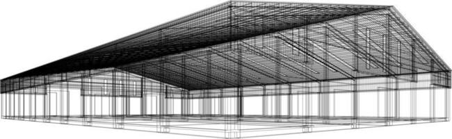 ilustração 3D do projeto de construção vetor