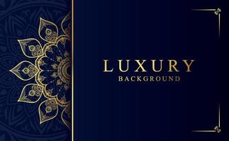 fundo de design de mandala ornamental dourado de luxo vetor