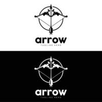 seta logotipo, arco seta minimalista simples projeto, arqueiro vetor, modelo ilustração símbolo ícone vetor