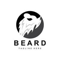 logotipo da barba, barbearia vetorial, design para aparência masculina, barbeiro, cabelo, moda vetor