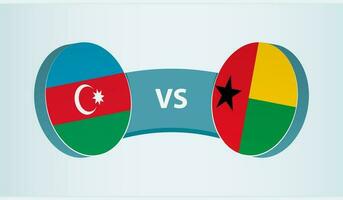 Azerbaijão versus guiné-bissau, equipe Esportes concorrência conceito. vetor