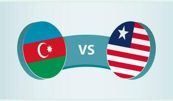 Azerbaijão versus Libéria, equipe Esportes concorrência conceito. vetor