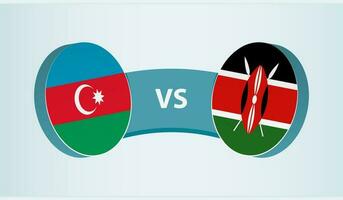 Azerbaijão versus Quênia, equipe Esportes concorrência conceito. vetor