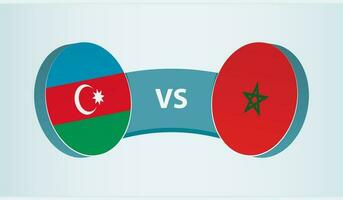 Azerbaijão versus Marrocos, equipe Esportes concorrência conceito. vetor