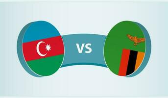 Azerbaijão versus Zâmbia, equipe Esportes concorrência conceito. vetor