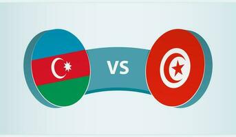 Azerbaijão versus Tunísia, equipe Esportes concorrência conceito. vetor