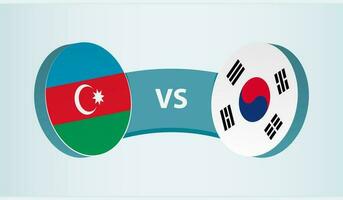 Azerbaijão versus sul Coréia, equipe Esportes concorrência conceito. vetor