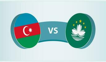Azerbaijão versus macau, equipe Esportes concorrência conceito. vetor