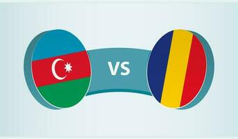 Azerbaijão versus romênia, equipe Esportes concorrência conceito. vetor