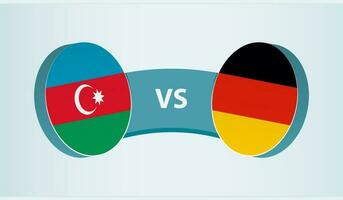 Azerbaijão versus Alemanha, equipe Esportes concorrência conceito. vetor