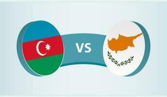 Azerbaijão versus Chipre, equipe Esportes concorrência conceito. vetor