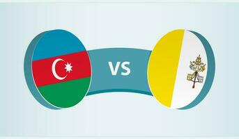 Azerbaijão versus Vaticano cidade, equipe Esportes concorrência conceito. vetor