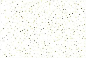 estrelas de ouro caindo aleatórias no fundo branco. padrão de brilho para banner, cartão de felicitações, cartão de natal e ano novo, convite, cartão postal, embalagens de papel vetor