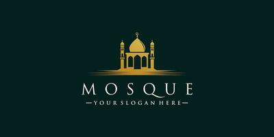 mesquita logotipo Projeto modelo com único conceito Prêmio vetor