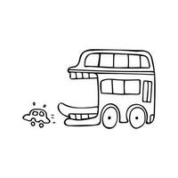 mão desenhado vetor ilustração cor crianças desenho animado engraçado escola ônibus clipart