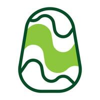 ovo ícone duotônico verde cor Páscoa símbolo ilustração. vetor