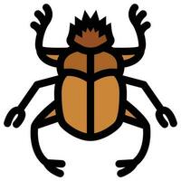 preenchidas esboço ícone para escaravelho. vetor