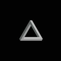 ótico ilusão triângulo ícone Penrose geométrico dimensão cor Projeto logotipo ilustração vetor