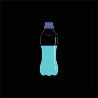 garrafa do água ícone dentro plano estilo isolado em azul fundo. vetor ilustração