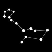 cetus constelação mapa. vetor ilustração.