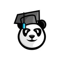 panda inteligente aluna vetor