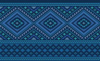 Projeto tricotar padronizar vetor, Cruz ponto étnico ornamental fundo, bordado textura tricô estilo vetor
