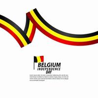 ilustração de design de modelo de vetor de celebração do dia da independência na Bélgica