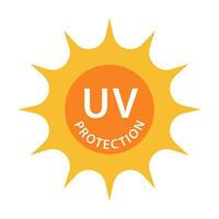 ícone de proteção contra radiação uv símbolo de luz ultravioleta solar para design gráfico, logotipo, site, mídia social, aplicativo móvel, ilustração de interface do usuário. vetor