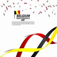 ilustração de design de modelo de vetor de celebração do dia da independência na Bélgica