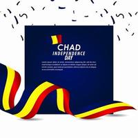 ilustração do design do modelo do vetor para a celebração do dia da independência do Chade