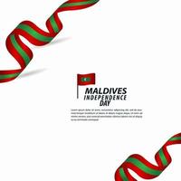 ilustração de design de modelo de vetor de celebração do dia da independência das Maldivas
