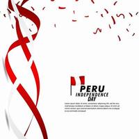 ilustração de design de modelo de vetor de celebração do dia da independência do Peru